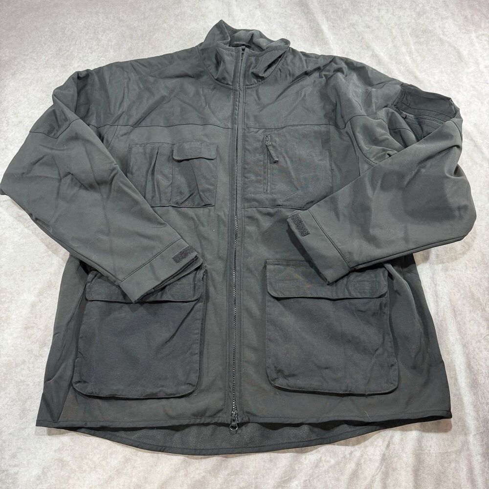 Duluth Trading Co. Vintage Men's XL Nylon Utility Black Jacket Fleece Lined